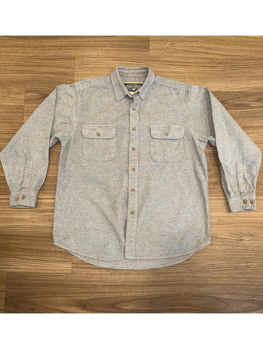 Field & Stream Long Sleeve Heavy Cotton Buttonup Shirt XL #FS4608